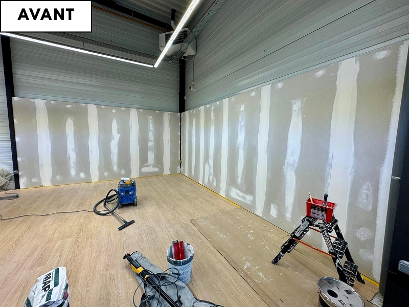 Murs plâtrés sans peinture à Caen