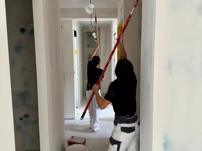 Peinture intérieur d'un couloir à Caen